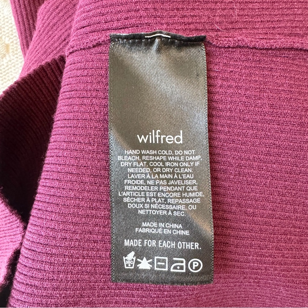Aritzia Wilfred Tierra Dress, spiced burgundy, body-con dress, 2xs - Picture 15 of 15